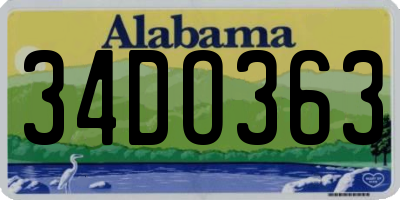 AL license plate 34DO363