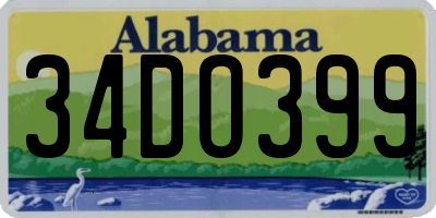 AL license plate 34DO399