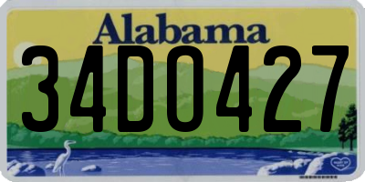 AL license plate 34DO427