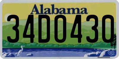 AL license plate 34DO430