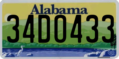 AL license plate 34DO433
