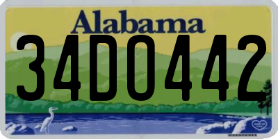 AL license plate 34DO442