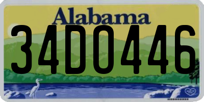 AL license plate 34DO446