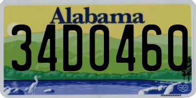 AL license plate 34DO460