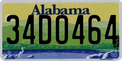 AL license plate 34DO464