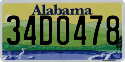 AL license plate 34DO478