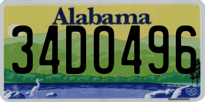 AL license plate 34DO496