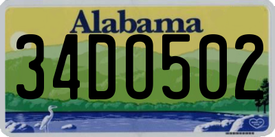AL license plate 34DO502
