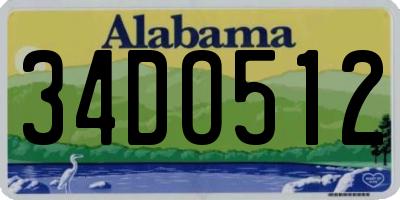 AL license plate 34DO512
