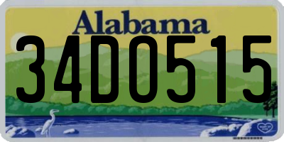 AL license plate 34DO515