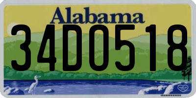 AL license plate 34DO518