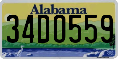 AL license plate 34DO559