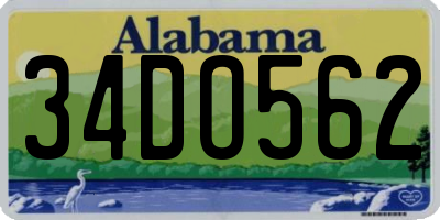 AL license plate 34DO562