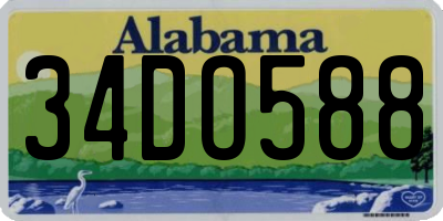 AL license plate 34DO588