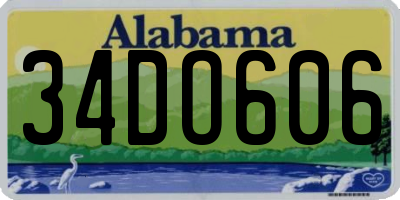 AL license plate 34DO606