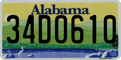 AL license plate 34DO610