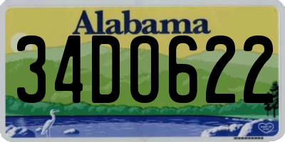 AL license plate 34DO622