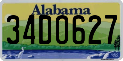 AL license plate 34DO627