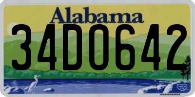 AL license plate 34DO642