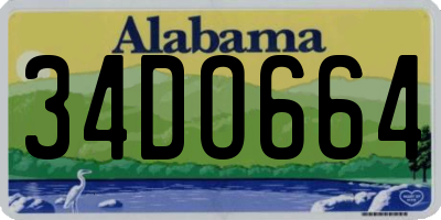 AL license plate 34DO664