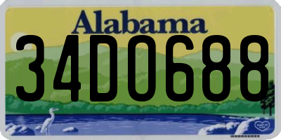 AL license plate 34DO688