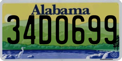 AL license plate 34DO699