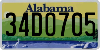 AL license plate 34DO705