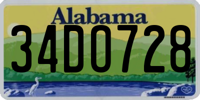 AL license plate 34DO728