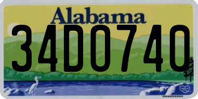AL license plate 34DO740