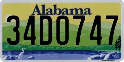 AL license plate 34DO747