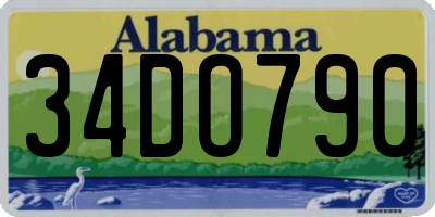 AL license plate 34DO790