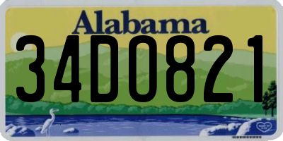 AL license plate 34DO821