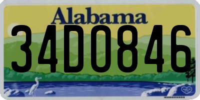 AL license plate 34DO846