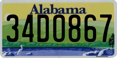AL license plate 34DO867