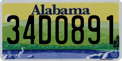 AL license plate 34DO891