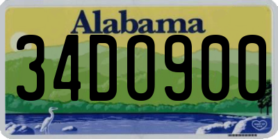 AL license plate 34DO900