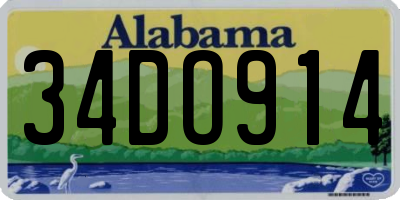 AL license plate 34DO914