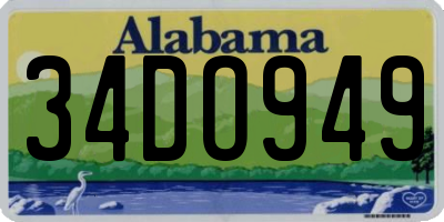AL license plate 34DO949