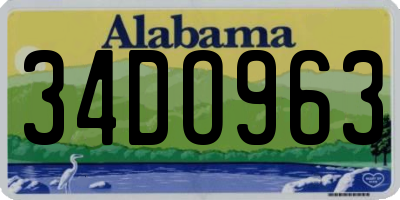 AL license plate 34DO963