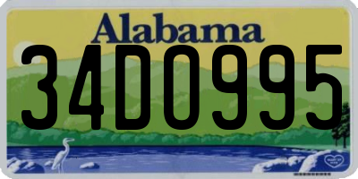 AL license plate 34DO995
