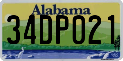 AL license plate 34DP021