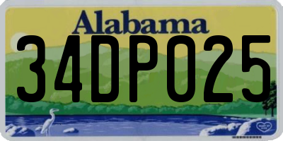 AL license plate 34DP025