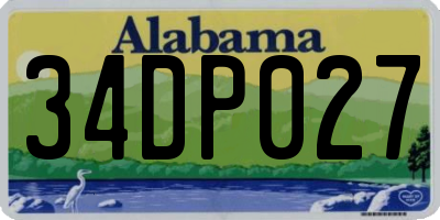 AL license plate 34DP027