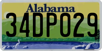 AL license plate 34DP029