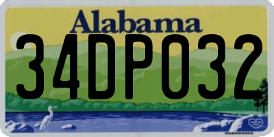 AL license plate 34DP032