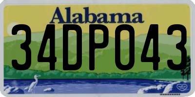 AL license plate 34DP043