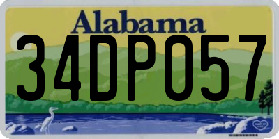 AL license plate 34DP057