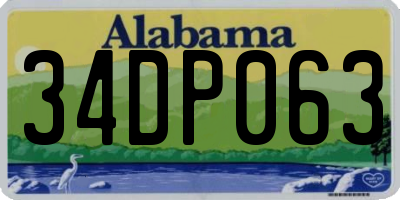 AL license plate 34DP063