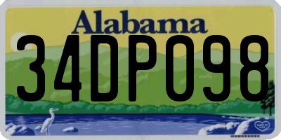 AL license plate 34DP098
