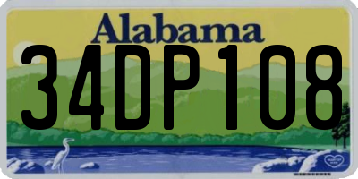 AL license plate 34DP108